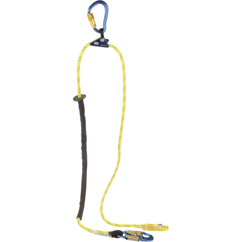 Longe de positionnement r&eacute;glable &agrave; corde pour grimpeur, 1 branches, 8', Classe CSA F, Nylon Southpoint Industrial Supply