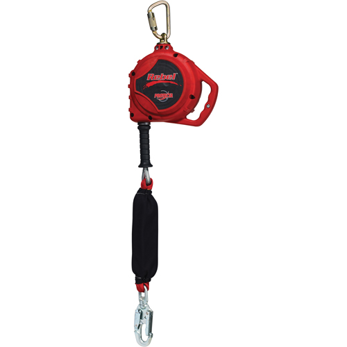 Rebel Self Retracting Lifeline for Leading Edge, 20', Galvanized Steel, Swivel Southpoint Industrial Supply