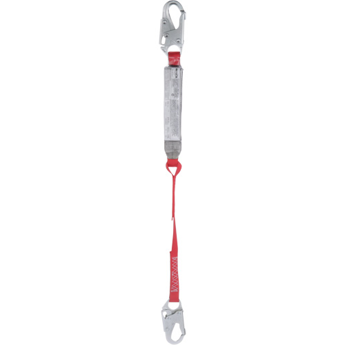 Pro Shock Absorbing Lanyard, 3', Locking Snap Hook Center, Locking Snap Hook Leg Ends, Polyester Southpoint Industrial Supply