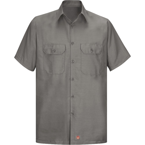 Chemise &agrave; manches courtes en tissu ind&eacute;chirable, Hommes, Grand (grande taille), Gris Southpoint Industrial Supply