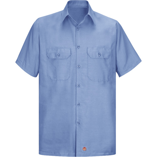 Short Sleeve Ripstop Shirt, Men's, Large (Tall), Blue Southpoint Industrial Supply