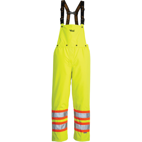 Journeyman Detachable Bib Safety Pants, Polyester, Small, High Visibility Lime-Yellow Southpoint Industrial Supply