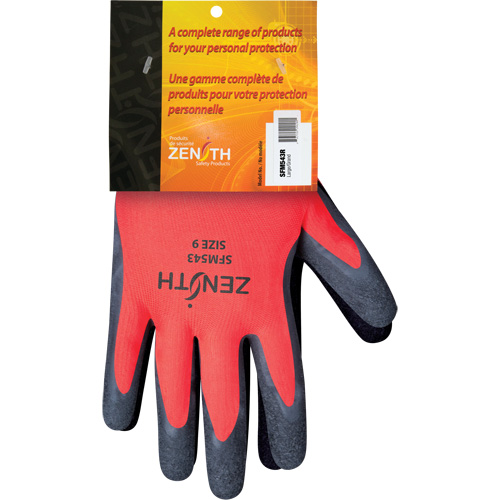 Coated Gloves, 9, Rubber Latex Coating, 13 Gauge, Polyester Shell Southpoint Industrial Supply