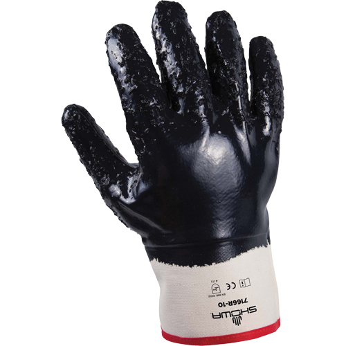 Gants 7166R Showa &agrave; prise rugueuse, 10/T-Grand, R&ecirc;vetement Mousse de nitrile, Enveloppe en Jersey/Coton Southpoint Industrial Supply