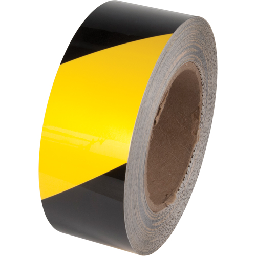 Ruban de marquage pour plancher Tuff Mark, 4" x 100', Polyester, Noir et jaune Southpoint Industrial Supply