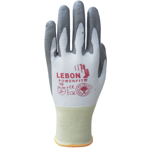 Gants r&eacute;sistants &agrave; la coupe PowerFit Lebon, Taille T-petit/6, Calibre 13, Rev&ecirc;tement Polyur&eacute;thane, Enveloppe en Poly&eacute;thyl&egrave;ne, ASTM ANSI niveau A2/EN 388 niveau B Southpoint Industrial Supply