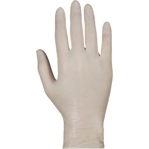 Gants jetables de calibre examen m&eacute;dical KeepKleen, Grand, Latex, 5 mils, Sans poudre, Blanc, Classe 2 Southpoint Industrial Supply