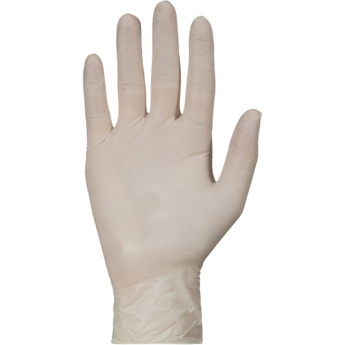 Gants jetables de calibre examen m&eacute;dical KeepKleen, Grand, Latex, 5 mils, Sans poudre, Blanc, Classe 2 Southpoint Industrial Supply
