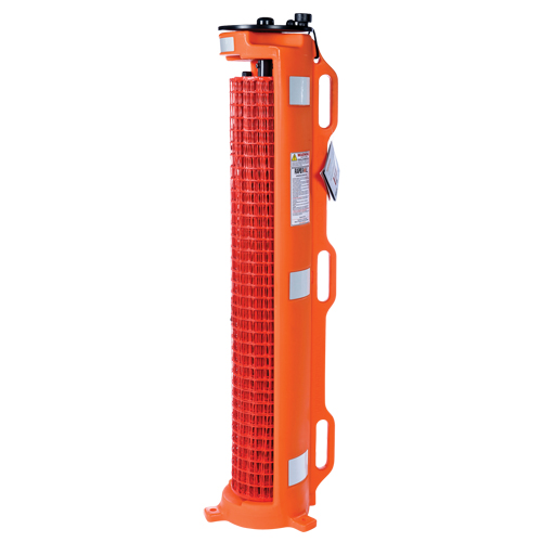 Wheeled Barrier, 50' L, Plastic, Orange Southpoint Industrial Supply