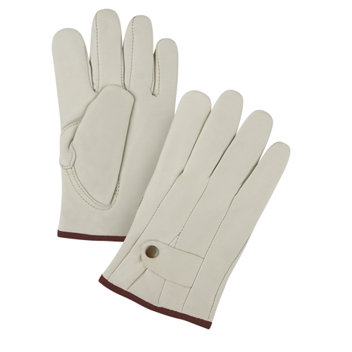 Premiun Winter-Lined Ropers Gloves, Large, Grain Cowhide Palm, Fleece Inner Lining Southpoint Industrial Supply