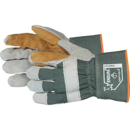 Endura&reg; Double-Palm Fitters Gloves, One Size, Split Cowhide Palm Southpoint Industrial Supply