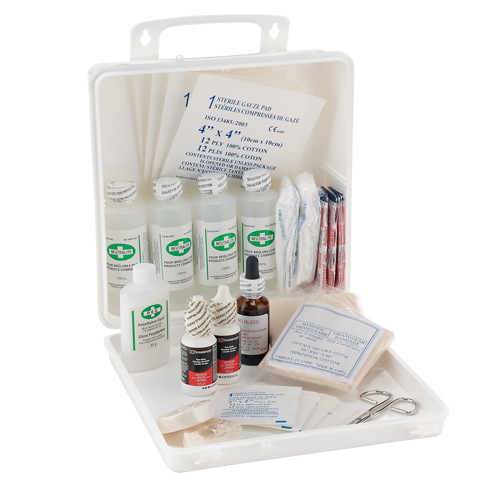 Trousse de premiers soins des brûlures pour soudeurs Dynamic, Dispositif m&eacute;dical Classe 1, Boîte en plastique Southpoint Industrial Supply
