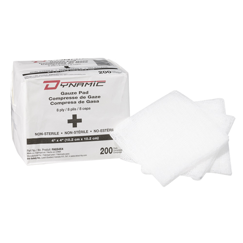 &eacute;ponge de gaze Dynamic, Tampon, 4" lo x 4" la, Dispositif m&eacute;dical Classe 1 Southpoint Industrial Supply