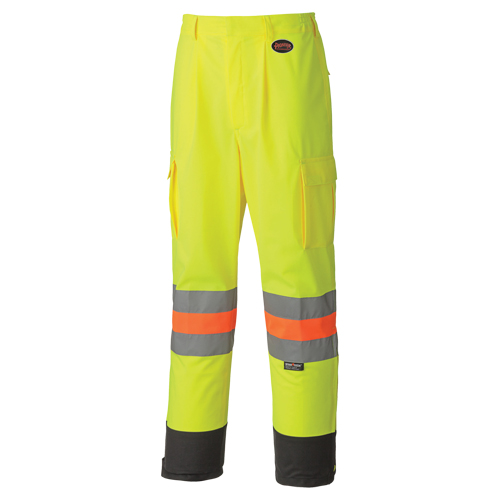6009 Pantalon de s&eacute;curit&eacute; routi&egrave;re respirant, Polyester, T-petit, Jaune lime haute visibilit&eacute; Southpoint Industrial Supply