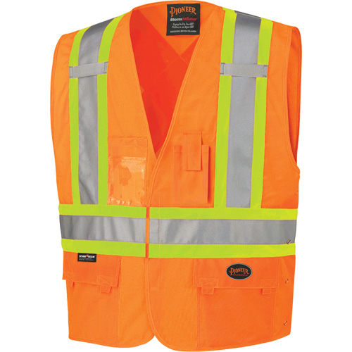 134 Veste de s&eacute;curit&eacute;, Orange haute visibilit&eacute;, Grand/T-Grand, Polyester Southpoint Industrial Supply