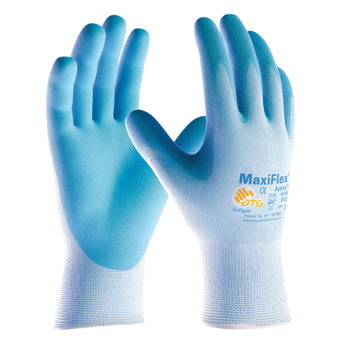 Gants enduits ultra l&eacute;gers MaxiFlex ATG, 6/T-petit, R&ecirc;vetement Mousse de nitrile, Calibre 15, Enveloppe en Nylon Southpoint Industrial Supply