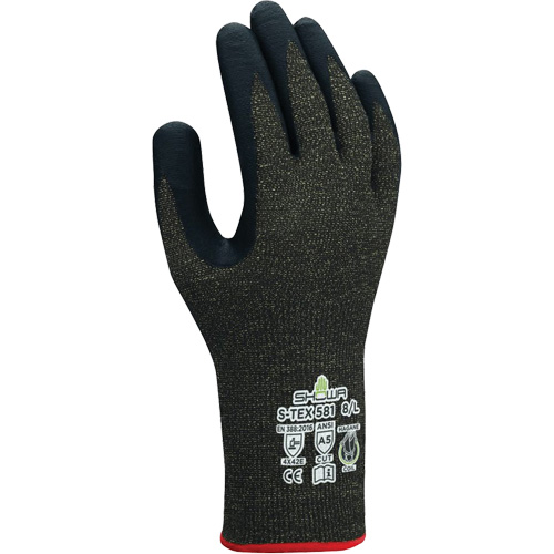Gants r&eacute;sistants aux coupures S-TEX 581, Taille 6/Petit, Calibre 13, Rev&ecirc;tement Mousse de nitrile, Enveloppe en Acier inoxydable/Kevlar, ANSI/ISEA 105 niveau 5/EN 388 niveau E Southpoint Industrial Supply