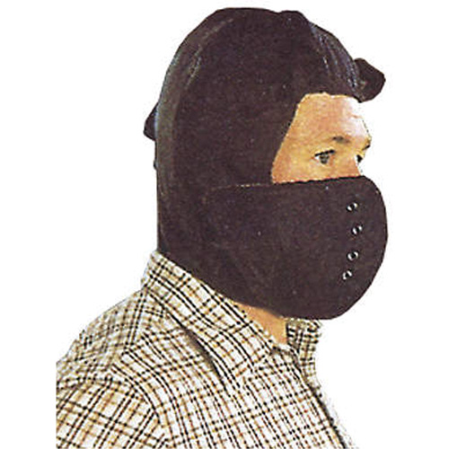 Hard Hat Winter Liner with Removable Face , Cotton/Kasha Lining, One Size, Black Southpoint Industrial Supply