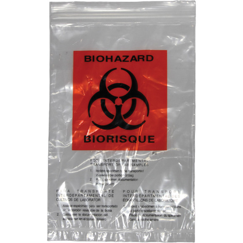 Dynamic Hazardous Waste Bags, Bio-Hazard, 9" L x 6" W, 2.0 mils Southpoint Industrial Supply