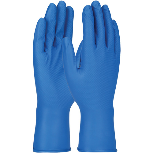 Gants Grippaz, Petit, Nitrile, 8 mils, Sans poudre, Bleu Southpoint Industrial Supply