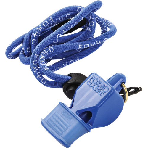 Classic Blue Whistle with Lanyard Southpoint Industrial Supply