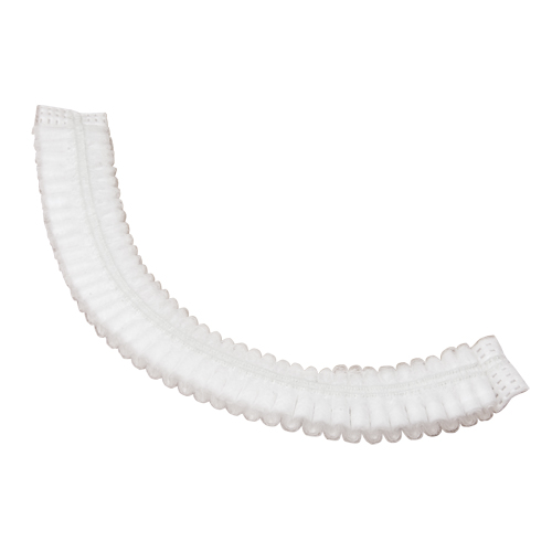 Pleated Bouffant Cap, Polypropylene, 24", White Southpoint Industrial Supply