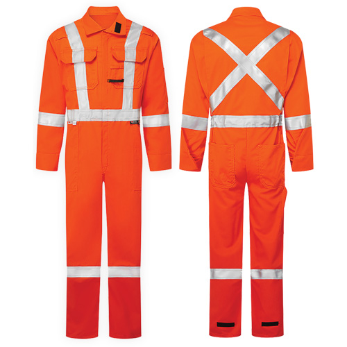 UltraSoft&reg; 7 oz. High-Visibility Deluxe Coveralls, Size 60-62 (Tall), Orange Southpoint Industrial Supply