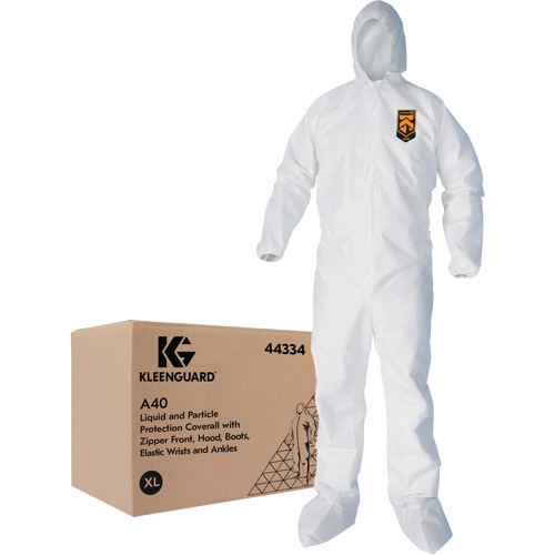 Kleenguard A40 Coveralls, X-Large, White, Microporous Southpoint Industrial Supply
