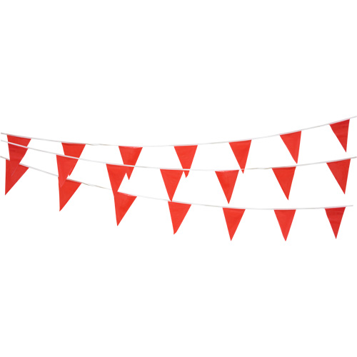 Cordon de fanions, 60' lo, Rouge Southpoint Industrial Supply