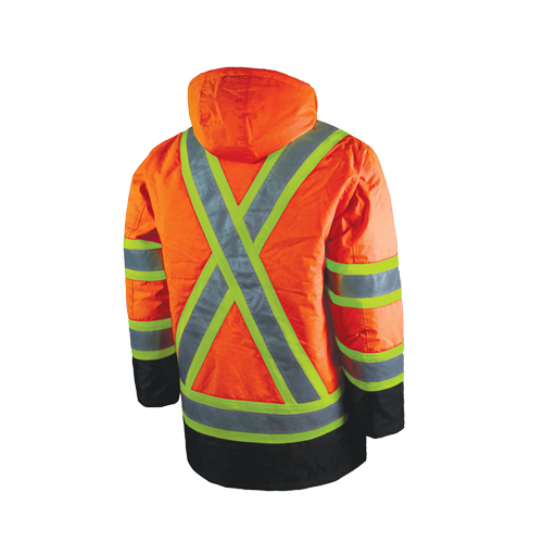 Parka de s&eacute;curit&eacute; doubl&eacute;, Orange haute visibilit&eacute;, Grand Southpoint Industrial Supply