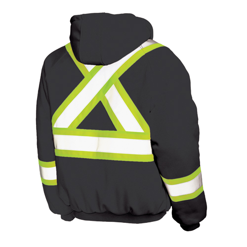 Insulated Safety Hoodie, Polyester, Large, Black Southpoint Industrial Supply