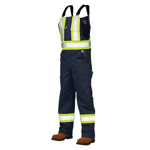 Salopettes de s&eacute;curit&eacute; non doubl&eacute;e, Poly-coton, Grand, Bleu marine Southpoint Industrial Supply