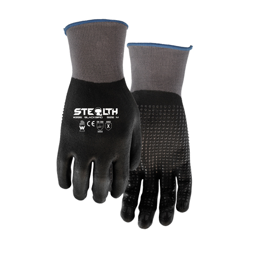 Gants 395 Stealth Blackbird, 11/2T-Grand, R&ecirc;vetement Mousse de nitrile, Calibre 15, Enveloppe en Nylon Southpoint Industrial Supply