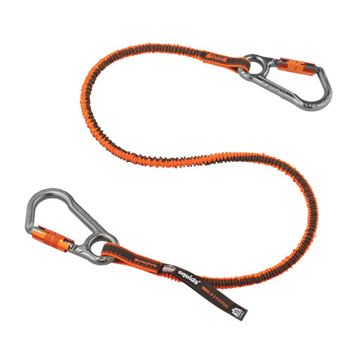 Squids&reg; 3118F(x) Locking Tool Lanyard, Bungee, Dual Carabiner Southpoint Industrial Supply