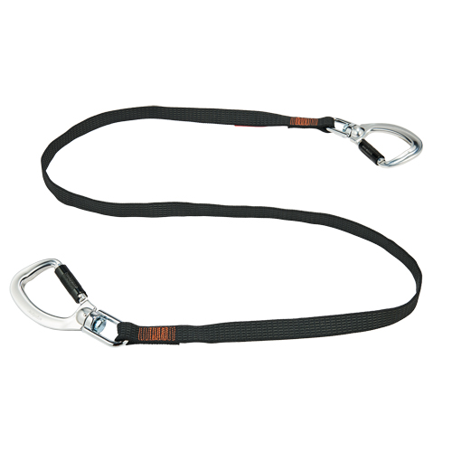 Squids&reg; 3139  Double-Locking Tool Lanyard with Swivel, Fixed Length, Dual Carabiner Southpoint Industrial Supply