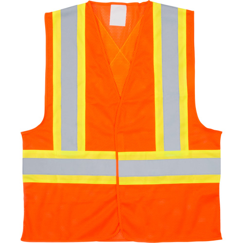 Veste de s&eacute;curit&eacute; pour la circulation, Orange haute visibilit&eacute;, Moyen, Polyester Southpoint Industrial Supply
