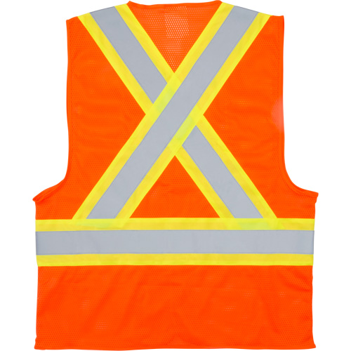 Veste de s&eacute;curit&eacute; pour la circulation, Orange haute visibilit&eacute;, Moyen, Polyester Southpoint Industrial Supply