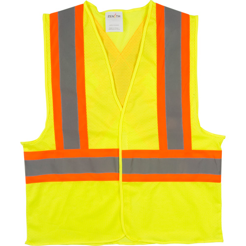 Veste de s&eacute;curit&eacute; pour la circulation, Jaune lime haute visibilit&eacute;, Moyen, Polyester Southpoint Industrial Supply