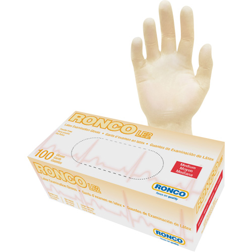 Disposable Gloves, Medium, Latex, 4-mil, Powder-Free, Natural, Class 2 Southpoint Industrial Supply