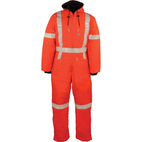 Reflective Insulated Coveralls, Small, Orange Southpoint Industrial Supply