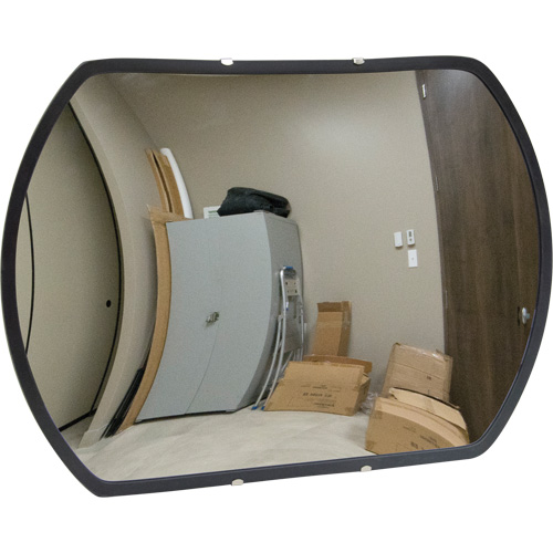 Roundtangular Convex Mirror with Bracket, 12" H x 18" W, Indoor/Outdoor Southpoint Industrial Supply