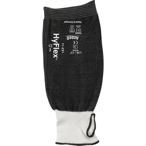 HyFlex&reg; Cut-Resistant Sleeve, HPPE, 12", ANSI/ISEA 105 Level 3, Black Southpoint Industrial Supply