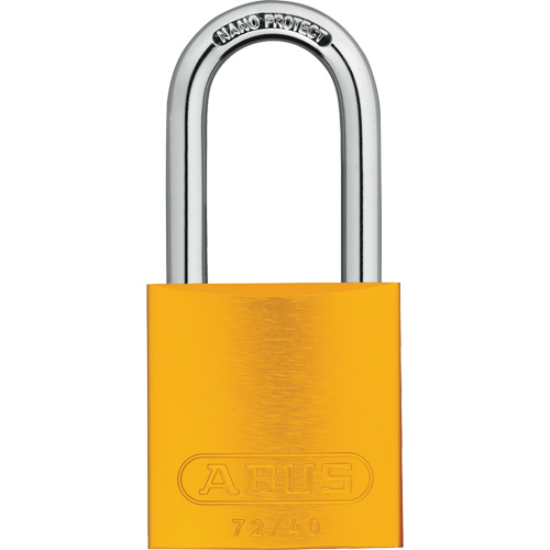 Safety Padlock, Yellow, Keyed Different, Aluminum, 1-1/2" Width Southpoint Industrial Supply