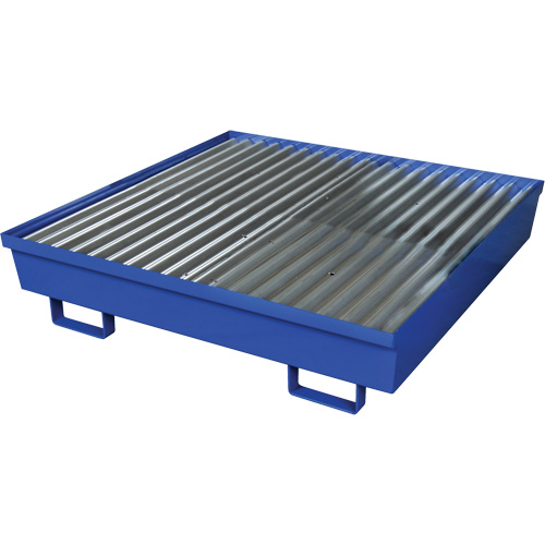 Steel Spill Containment Pallet, 92 US gal. Spill Capacity, 54" x 54.25" x 12" Southpoint Industrial Supply