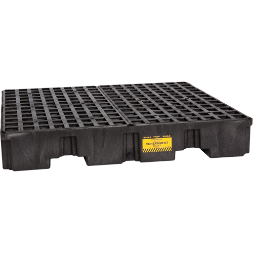 Spill Containment Pallet, 66 US gal. Spill Capacity, 51.5" x 51.5" x 8" Southpoint Industrial Supply