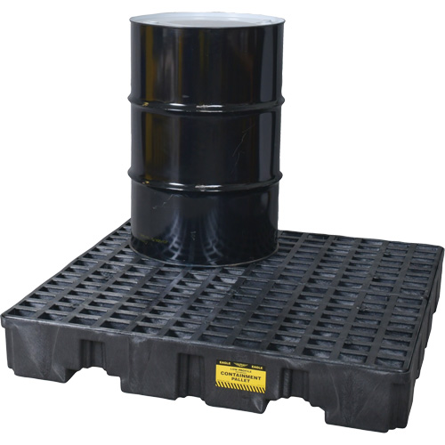Spill Containment Pallet, 66 US gal. Spill Capacity, 51.5" x 51.5" x 8" Southpoint Industrial Supply