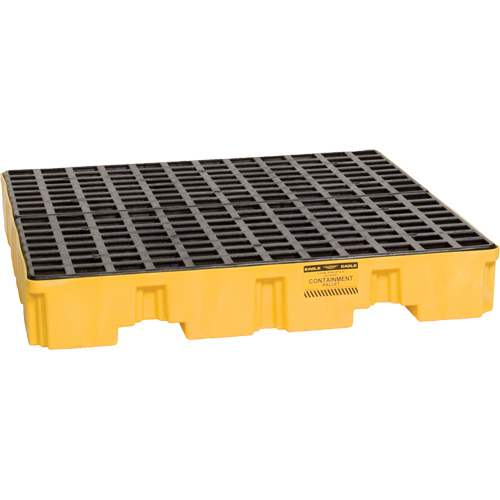 Palette de confinement des d&eacute;versements, Capacit&eacute; de d&eacute;versement 66 gal. US, 51,5'' x 51,5'' x 8" Southpoint Industrial Supply