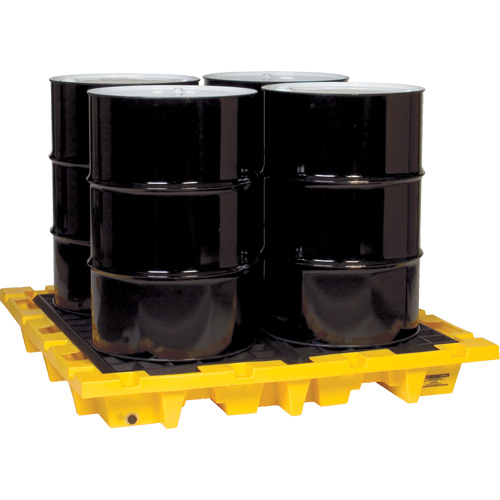 Palette de confinement des d&eacute;versements, Capacit&eacute; de d&eacute;versement 66 gal. US, 58,5" x 58,5" x 7,75" Southpoint Industrial Supply