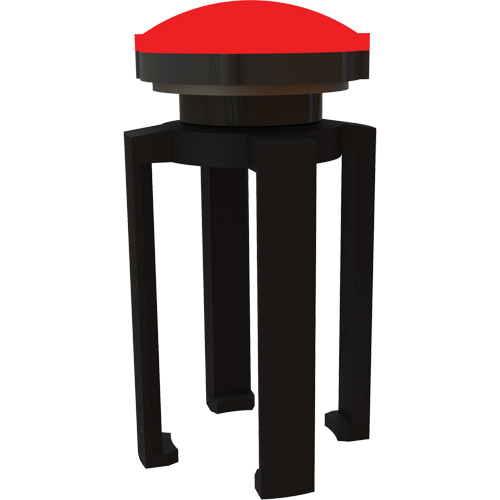 PLUS Barrier System Strobe Light Bracket & Red Strobe Light, Black Southpoint Industrial Supply