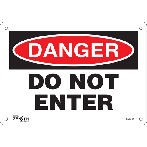 Enseigne Do Not Enter, 7" x 10", Plastique, Anglais Southpoint Industrial Supply